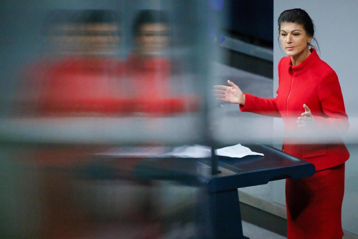 La dirigente de la izquierda populista alemana Sahra Wagenknecht.