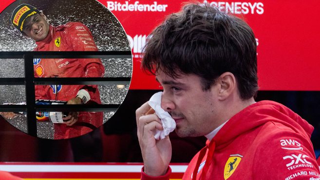 GP Las Vegas 2024: El lloriqueo de Leclerc tras el podio de Sainz: «¡Es cuestión de respeto! Decídselo en español…»