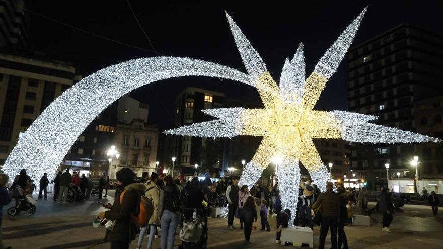 así es la espectacular iluminación navideña de Gijón