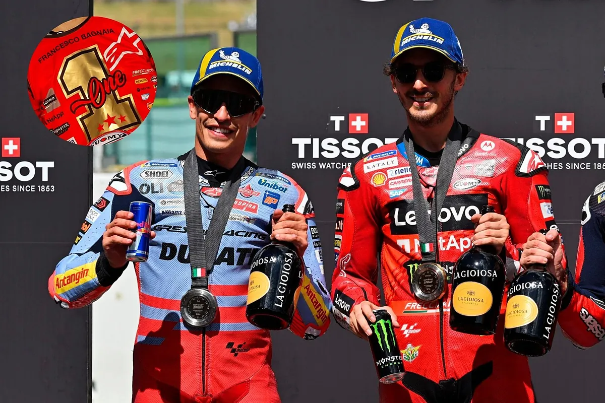 La superstición del número 1 en MotoGP de Rossi o Márquez que rompió Bagnaia