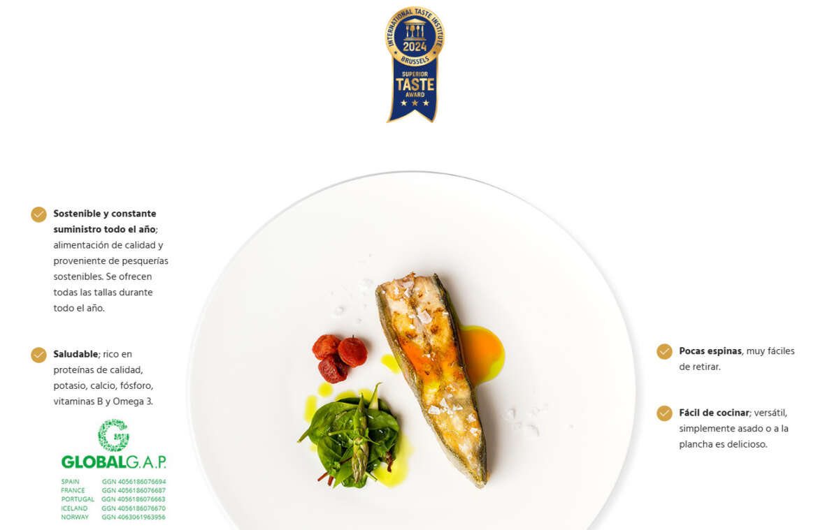 El primer pescado plano en recibir la máxima distinción del Superior Taste Award. Foto de : Prodemar