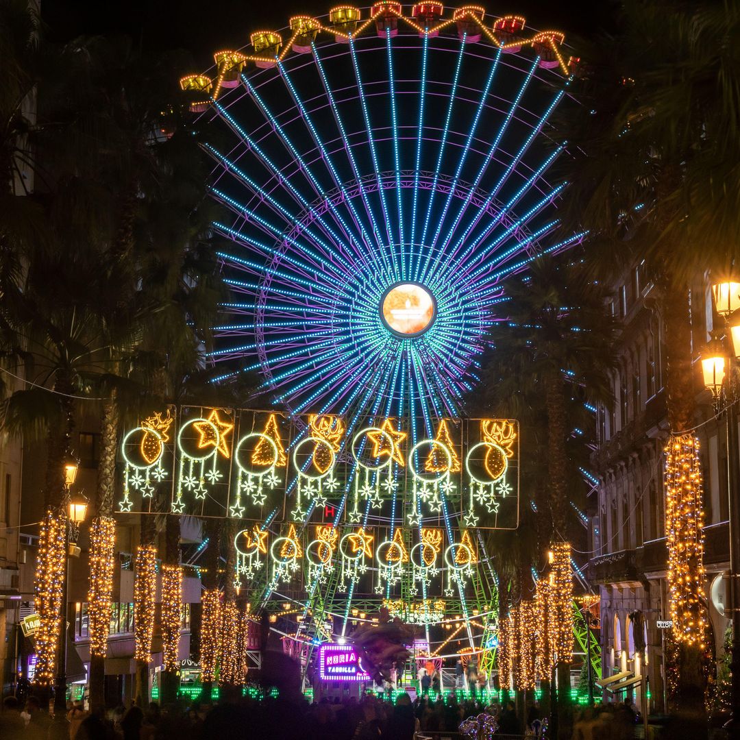 Luces navideñas en el centro de Vigo