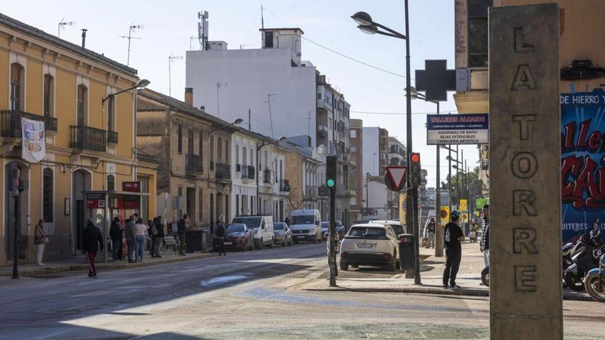 Imagen de la carretera real de Madrid en la Torre.