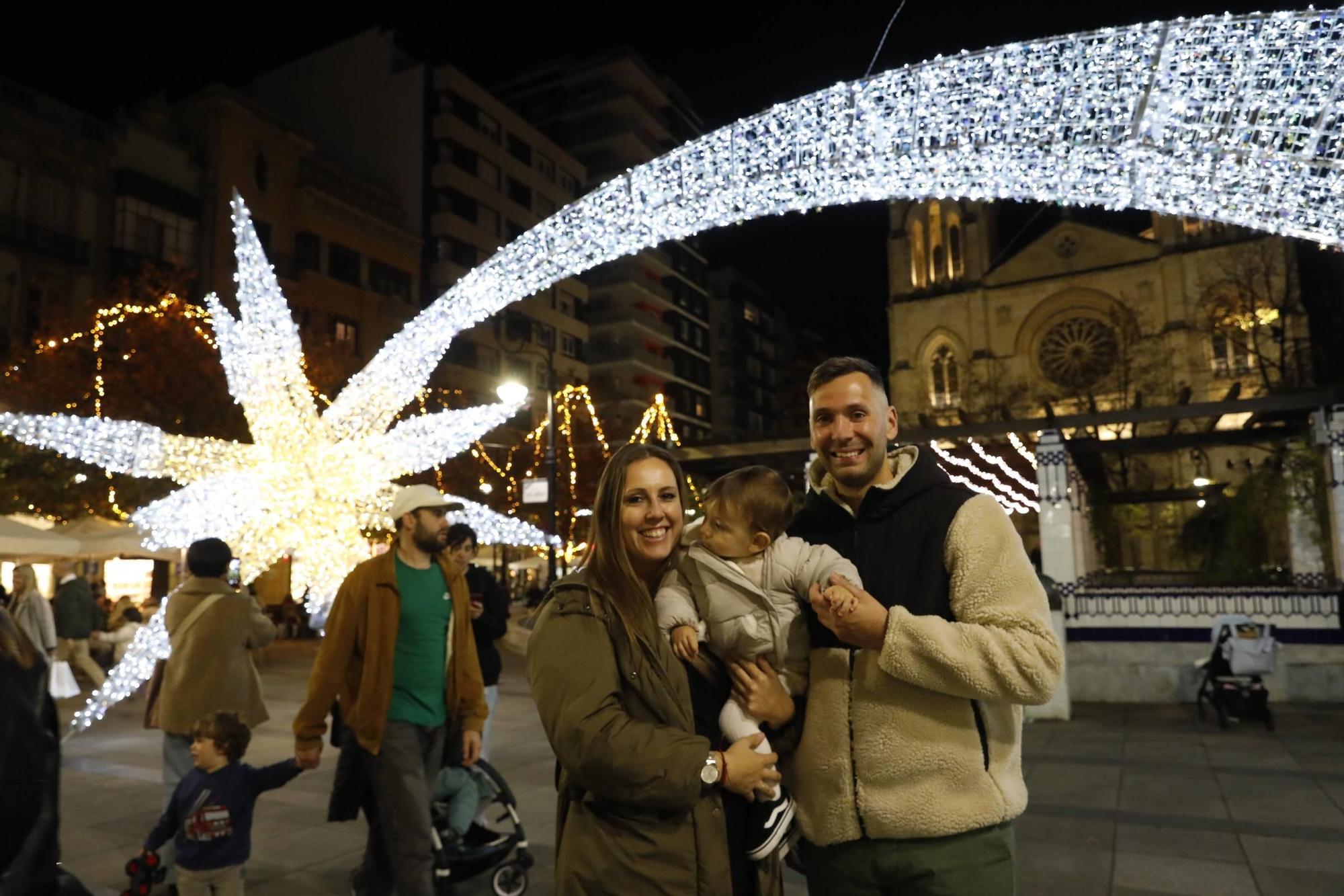 Así fue el encendido del alumbrado navideño de Gijón