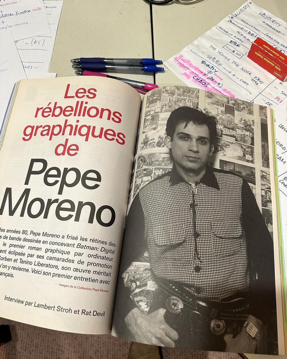 Artículo sobre Pepe Moreno en el mográfico sobre cyberpunk de la revista francesa Gonzaï.