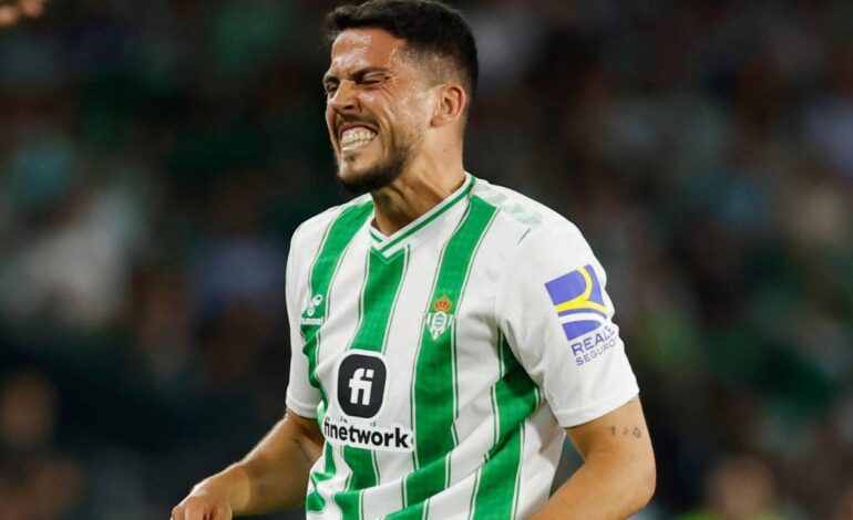 Betis: Más problemas para el centro del campo del Betis: Fornals, seria duda para Valencia