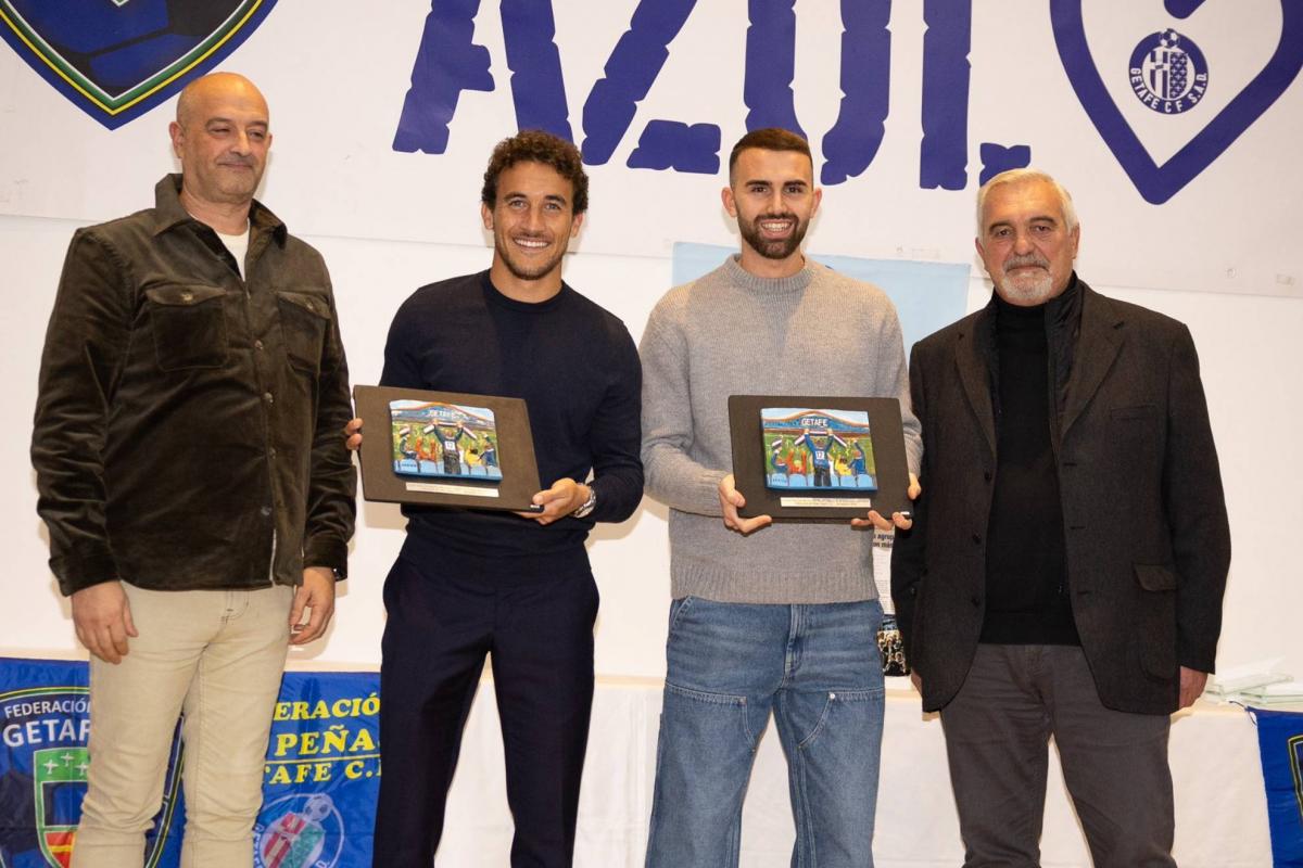 Getafe: Borja Mayoral y Luis Millla, premiados en el Sentimiento Azulón