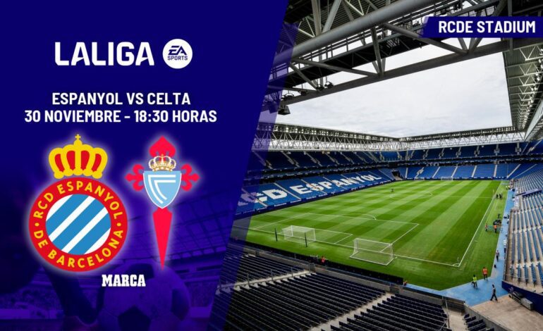 Espanyol – Celta: horario y dónde ver en TV el partido de LaLiga EA Sports