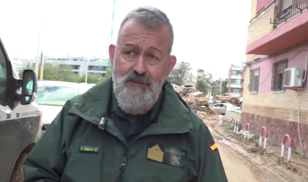 El sargento Del Río, uno de los guardias que rescataron a la bebé.