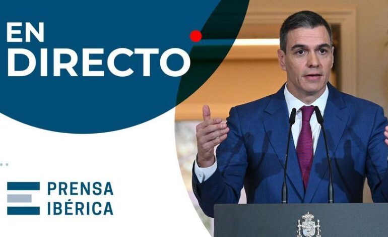 DIRECTO | Declaración institucional de Pedro Sánchez