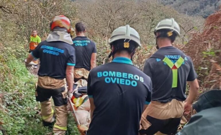 RESCATE OVIEDO | Rescatada una mujer que se lesionó en la ruta de las cascadas de Guanga