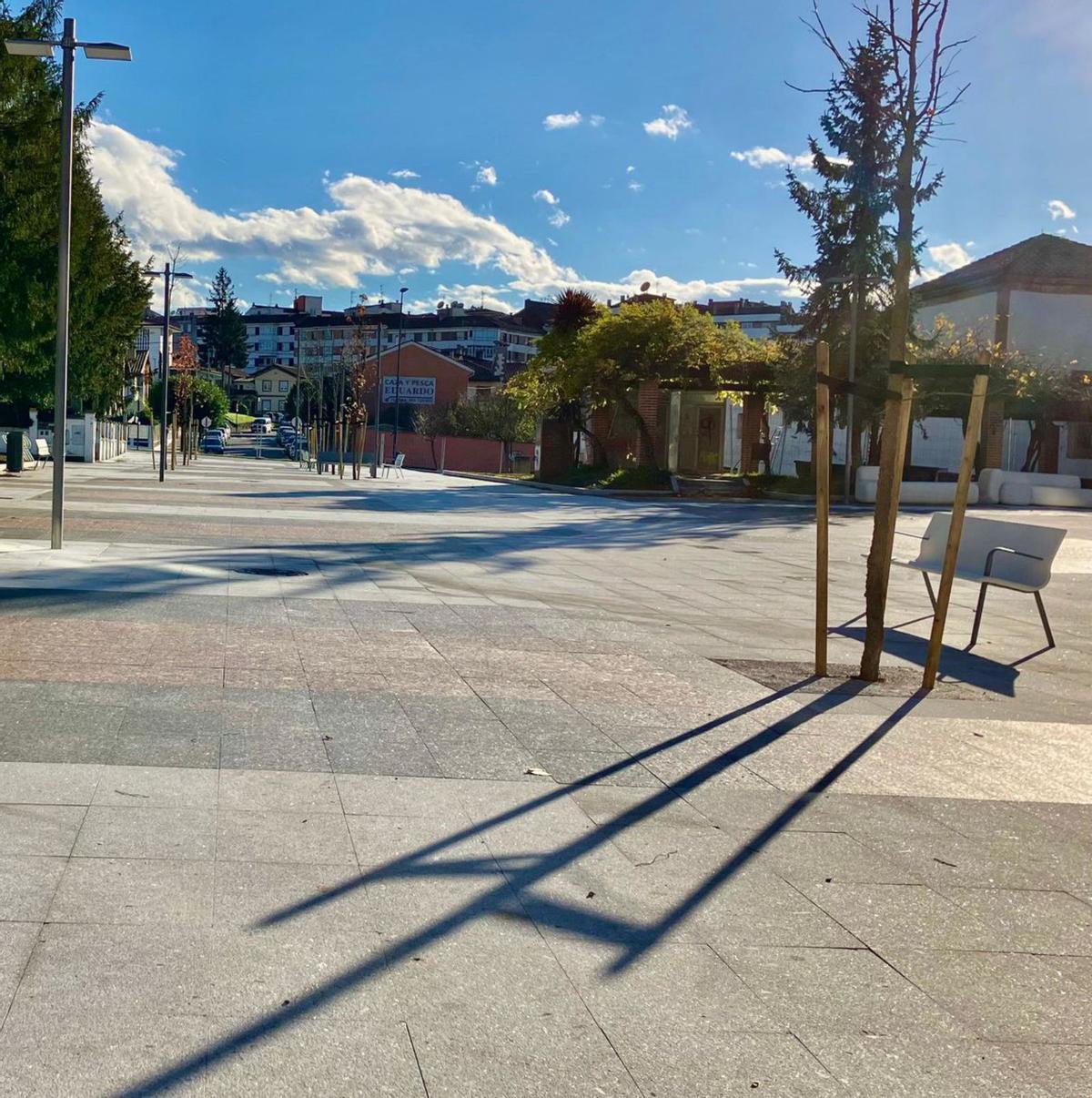 Carril bici en la calle Florencio Rodríguez de Pola de Siero .|  | CEDIDA A LNE