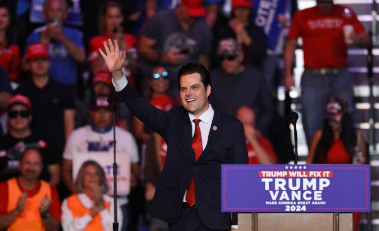 Matt Gaetz, el elegido de Trump para ser fiscal general de EEUU, renuncia al puesto acorralado por los escándalos sexuales