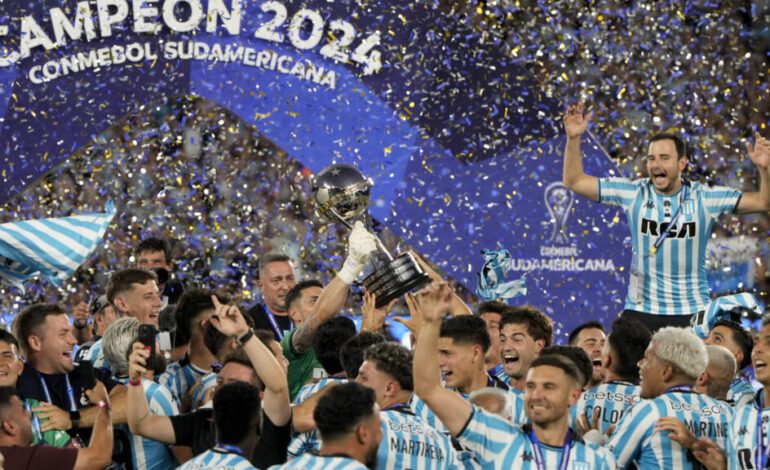 Racing Club derrota al Cruzeiro y se corona campeón de la Copa Sudamericana