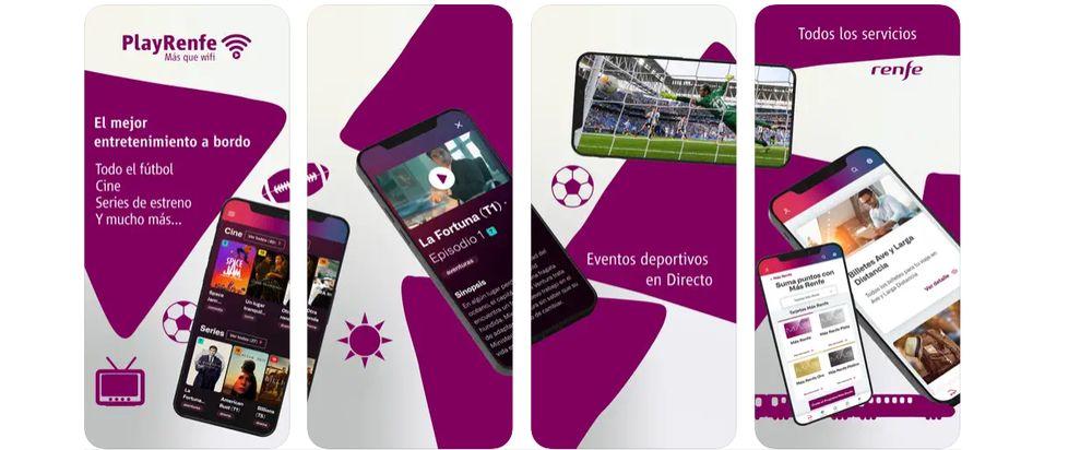 Captura de pantalla de la app de Renfe PlayRenfe