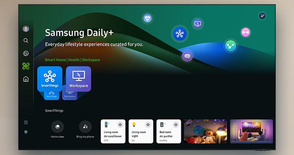 Entorno Samsung Daily+ en televisores inteligentes corporativos