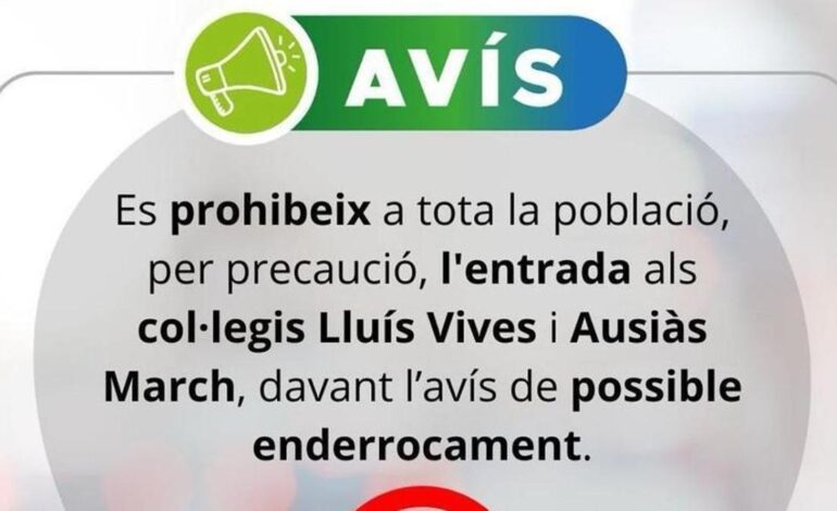 Massanassa prohibió a los vecinos el acceso al Lluís Vives por «posible derrumbe»