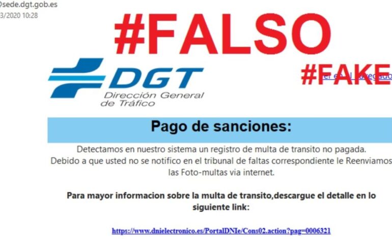 la DGT no pide una imagen de tu DNI para pagar una multa