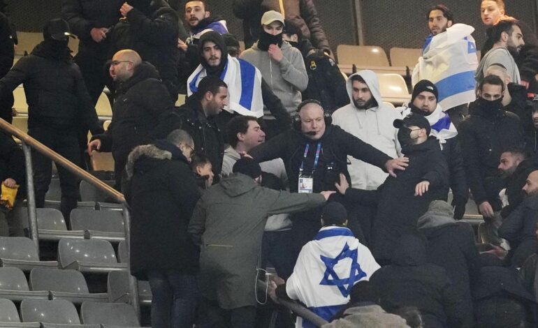 Francia-Israel, un dispositivo de seguridad extremo para un estadio vacío con peleas en las gradas