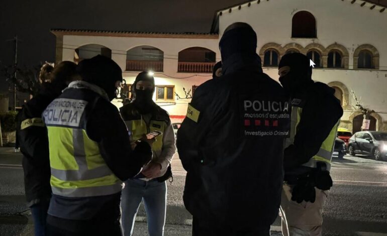 Macrooperativo policial contra el tráfico de personas, de drogas y el blanqueo en Barcelona