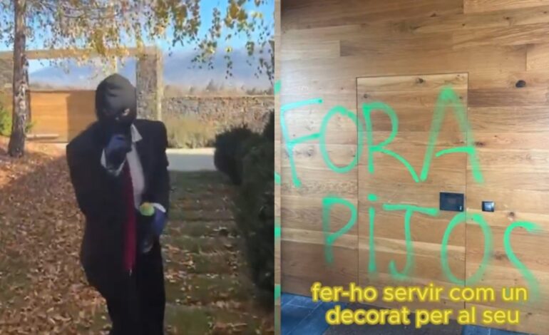 Arran asalta y vandaliza la casa de Gerard Piqué en la Cerdanya: «Fuera pijos»