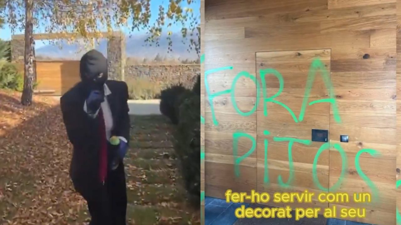 Arran asalta y vandaliza la casa de Gerard Piqué en la Cerdanya: «Fuera pijos»