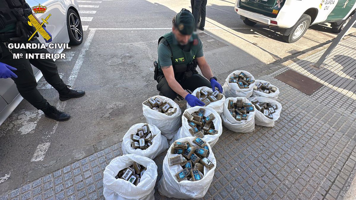 Detenido el conductor de un vehículo en Bornos (Cádiz) que se saltó un control con 180 kilos de hachís