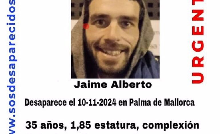 Buscan a un hombre de 35 años desaparecido desde el domingo en Palma