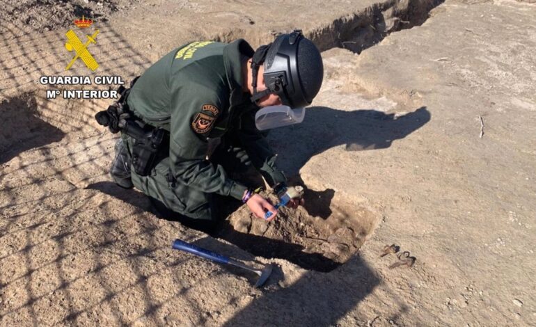 La Guardia Civil neutraliza más de una docena de artefactos explosivos procedentes de la Guerra Civil