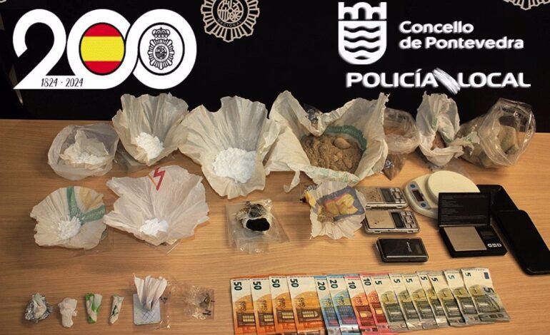 Detenida una persona en la desarticulación de un punto de venta de cocaína y heroína en un local hostelero de Pontevedra