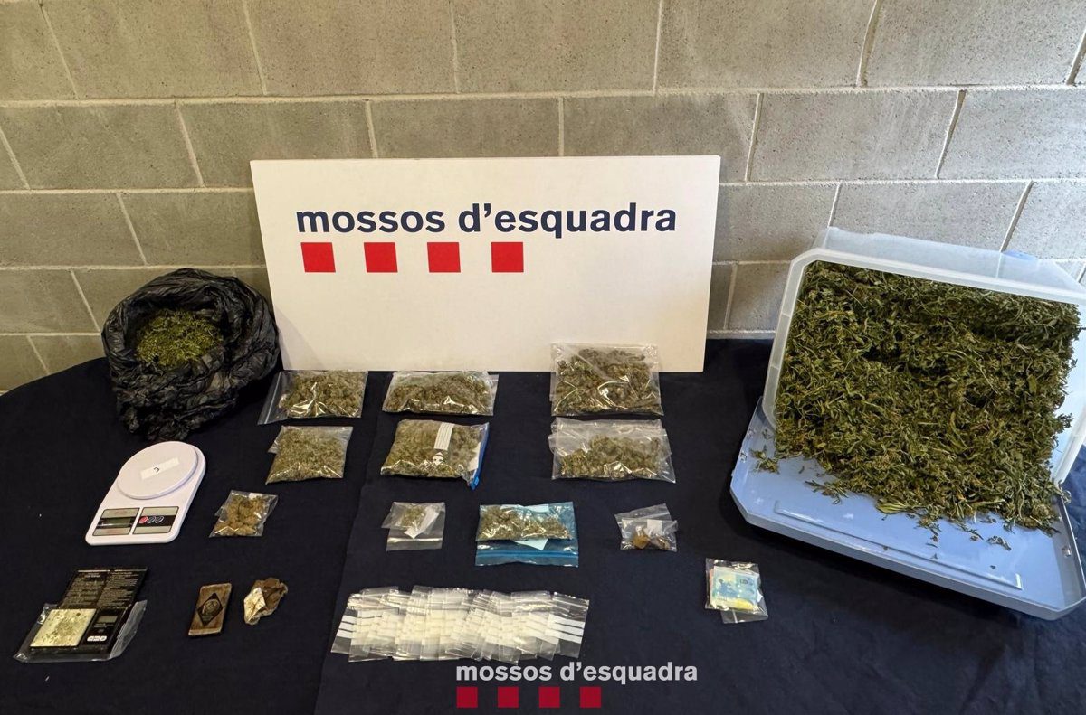 Desmantelado un punto de venta de droga en un piso de Sant Andreu de la Barca (Barcelona)