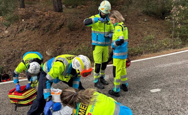 Fallece un motorista de 50 años en un accidente en Bustarviejo