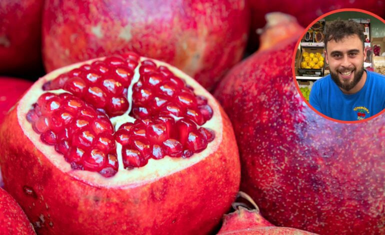 El truco fácil de un famoso frutero para pelar la granada en menos de un minuto