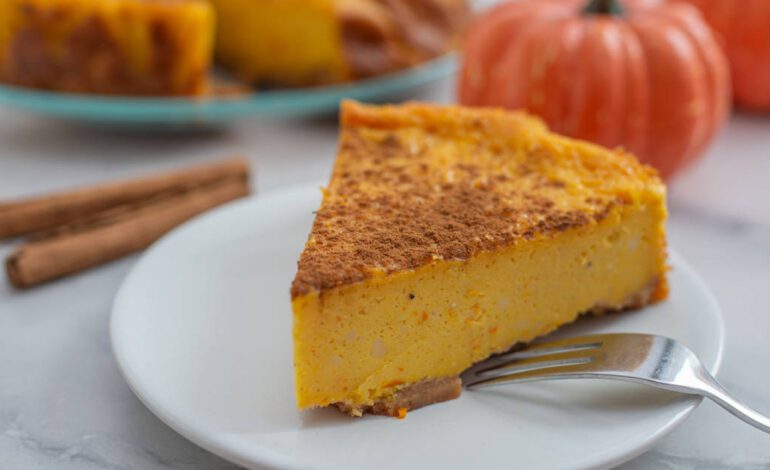 Cheescake de calabaza sin horno, ni harinas, ni azúcar para comer sin remordimientos