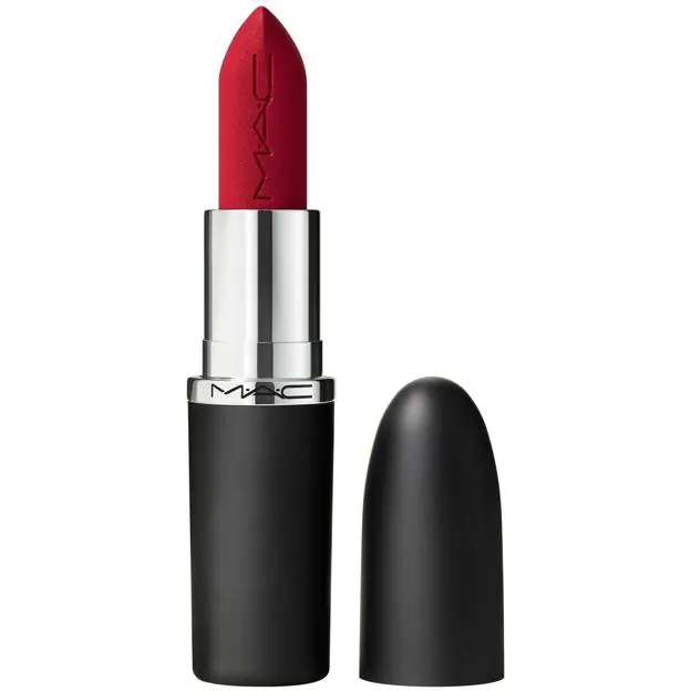 Barra de labios roja Ruby Woo de MAC.