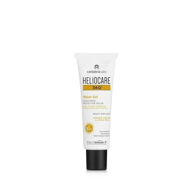 Heliocare 360º SPF50+ gel fotoprotector base agua.