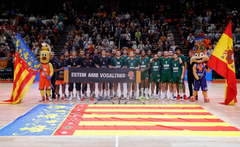 El deporte vuelve a Valencia con un minuto de sepulcral silencio en la Fonteta