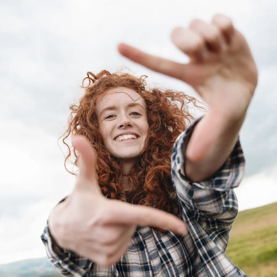 mujer feliz