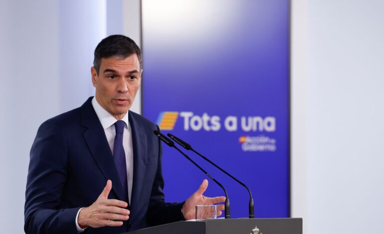 Pedro Sánchez comparecerá en el Congreso el 27 de noviembre para informar sobre la gestión de la DANA