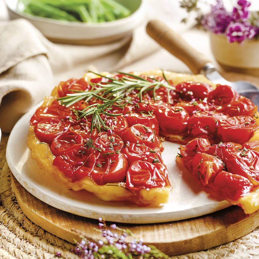 tarta tatin de tomates cherry