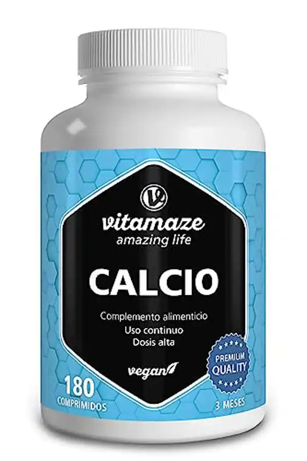 Vitamaze - vida increíble, suplemento de calcio vegano en dosis altas de 800 mg