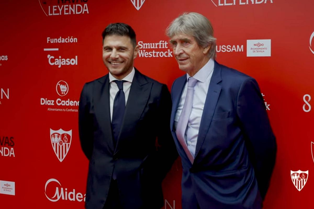 Pellegrini y Joaquín, presentes en el homenaje a Navas: «Estamos aquí por la admiración que le tenemos»