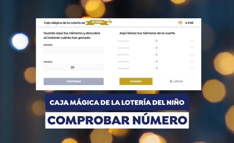 guarda tus décimos para el sorteo y comprueba si están premiados