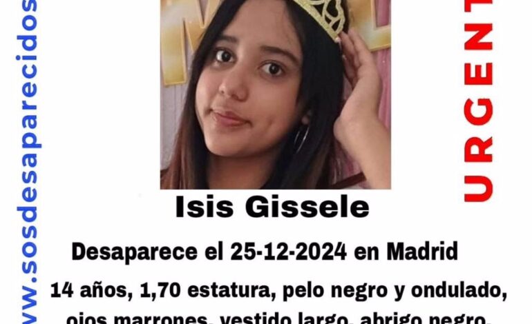 Buscan a una chica de 14 años desparecida el Día de Navidad en Madrid