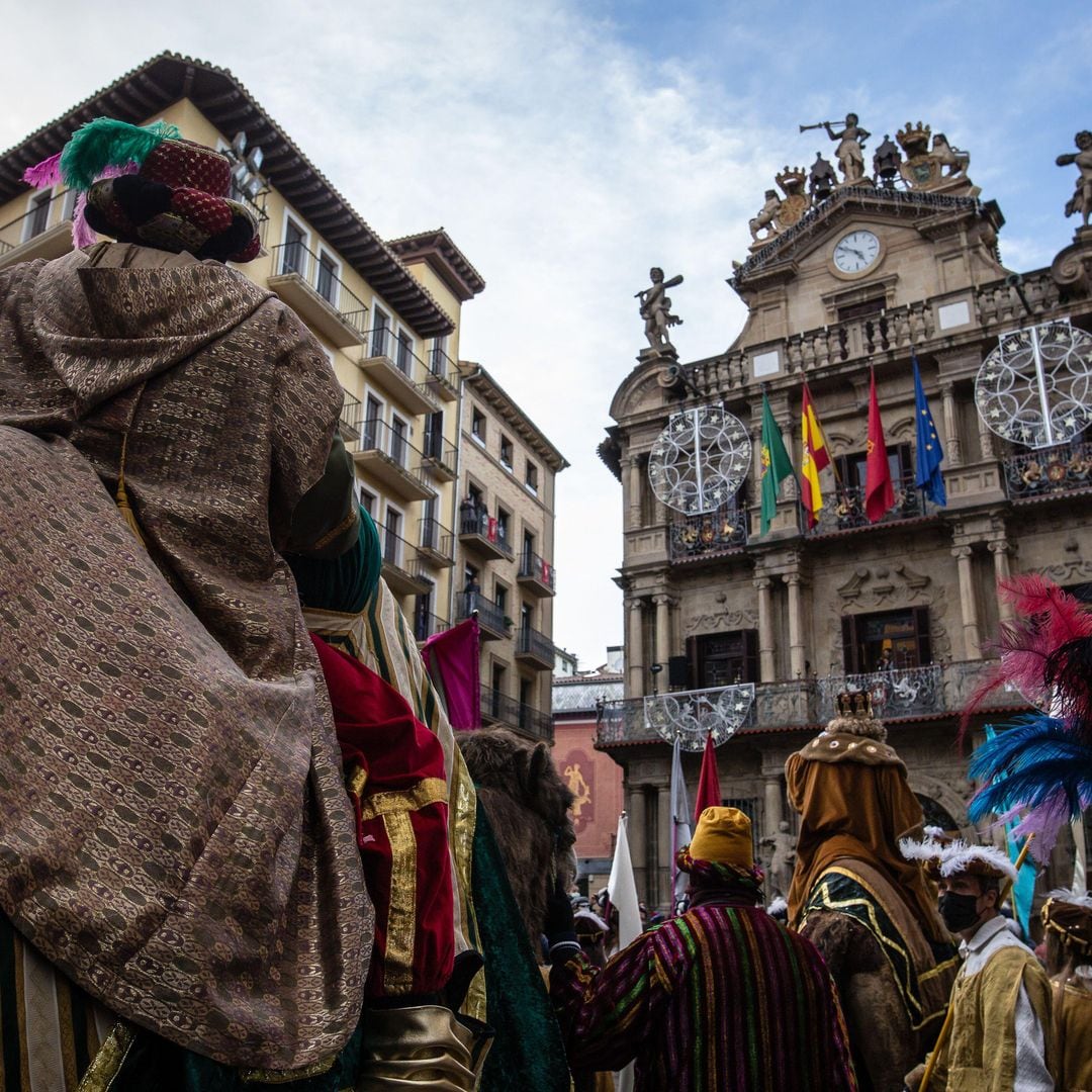 Desfile de Pamplona, ​​Plaza del Ayuntamiento.