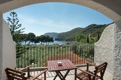 Vistas desde una de las habitaciones de Cala Jóncols (Roses).