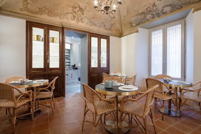 Comedor del ecohotel Can Mascort, en Palafrugell.