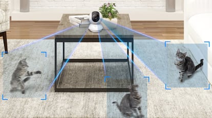 Cámara de vigilancia WiFi con visión nocturna hasta 9 metros.