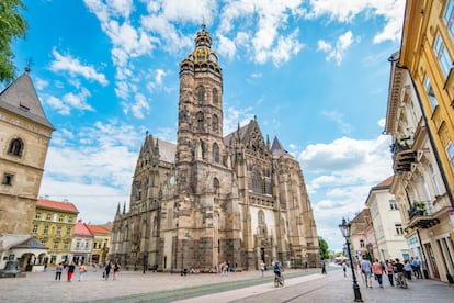 Vista de la catedral de la ciudad eslovaca de Košice.