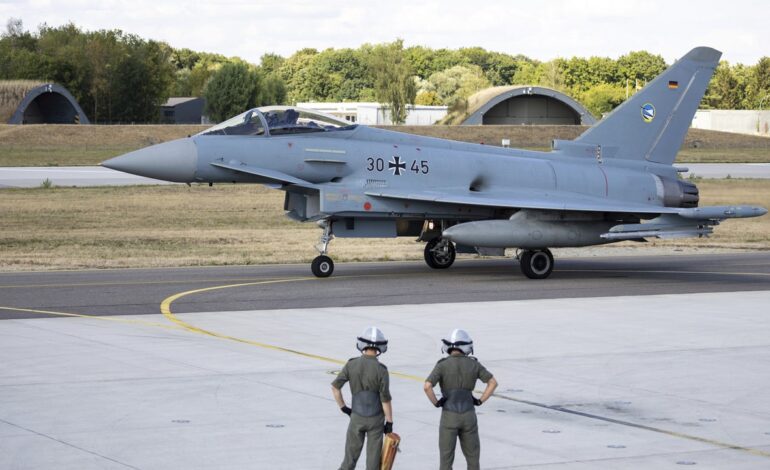 Alemania detecta 10 drones sobrevolando la zona militar de la fábrica de Eurofighters